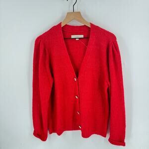 LOFT Red Women's Cardigan Sweater